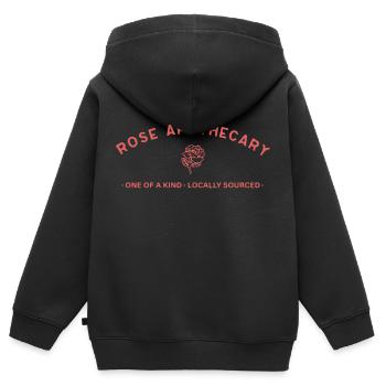 Apothicaire rose - Sweat Premium à capuche zippé enfant bio - noir - Dos - AI Model Kid Male (0cm)