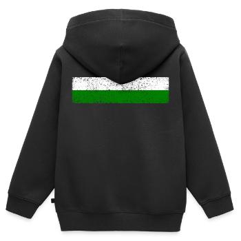 Styrie - VINTAGE Style Ray - Sweat Premium à capuche zippé enfant bio - noir - Dos - AI Model Kid Male (0cm)