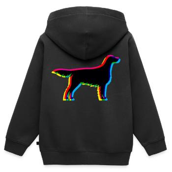 CMYK Irish Red and White Setter - Kids Premium Organic Zip-up Hoodie - black - Back - AI Model Kid Male (0cm)