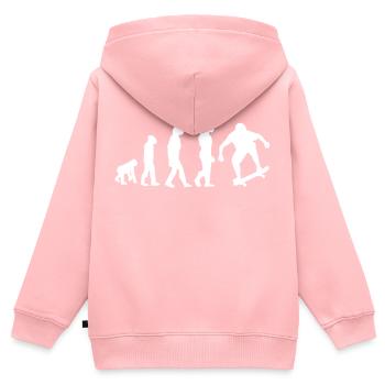 Skate-Evolution - Kinder Premium Organic Zip Hoodie - Rosa - Hinten - AI Model Kid Female (0cm)