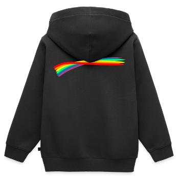LGBTQ LGBTQ+ Pride Month Flag Design - Kinder Premium Organic Zip Hoodie - Schwarz - Hinten - AI Model Kid Male (0cm)