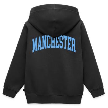 Manchester - Sweat Premium à capuche zippé enfant bio - noir - Dos - AI Model Kid Male (0cm)