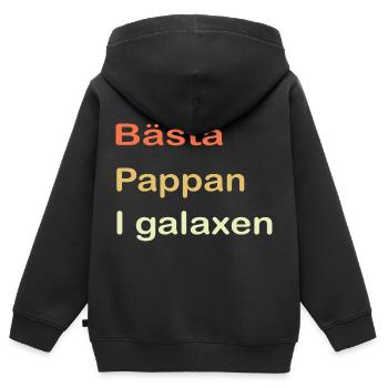 Bester Vater in der Galaxie - Kinder Premium Organic Zip Hoodie - Schwarz - Hinten - AI Model Kid Male (0cm)