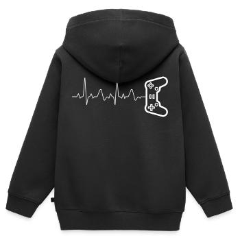 Gaming Gaming PS Console 5 Heartbeat Gamer - Sweat Premium à capuche zippé enfant bio - noir - Dos - AI Model Kid Male (0cm)