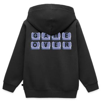 Game over - Sweat Premium à capuche zippé enfant bio - noir - Dos - AI Model Kid Male (0cm)