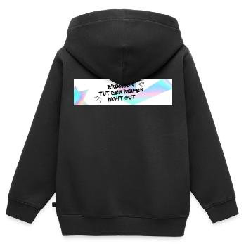 Le freinage n’est pas bon pour les pneus - Sweat Premium à capuche zippé enfant bio - noir - Dos - AI Model Kid Male (0cm)