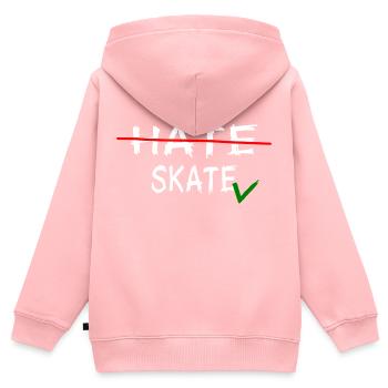skater skateboard sk8 halfpipe skateboarder skate - Kinder Premium Organic Zip Hoodie - Rosa - Hinten - AI Model Kid Female (0cm)