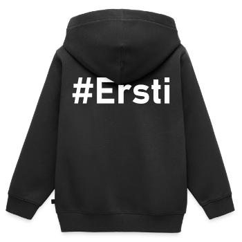 Ersti weiß / Motiv für Erstsemester / Studenten - Kinder Premium Organic Zip Hoodie - Schwarz - Hinten - AI Model Kid Male (0cm)