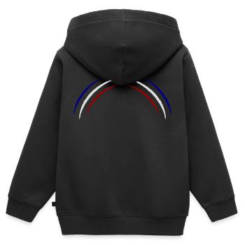 krallen france - Kinder Premium Organic Zip Hoodie - Schwarz - Hinten - AI Model Kid Male (0cm)