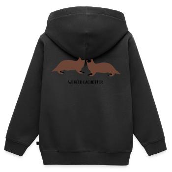 Nous avons besoin de chaque loutre - Sweat Premium à capuche zippé enfant bio - noir - Dos - AI Model Kid Male (0cm)