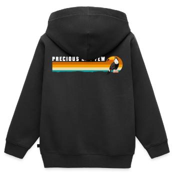 Vogel Urlaub Natur Südamerika - Kinder Premium Organic Zip Hoodie - Schwarz - Hinten - AI Model Kid Male (0cm)