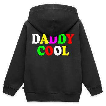 Daddy cool - Sweat Premium à capuche zippé enfant bio - noir - Dos - AI Model Kid Male (0cm)