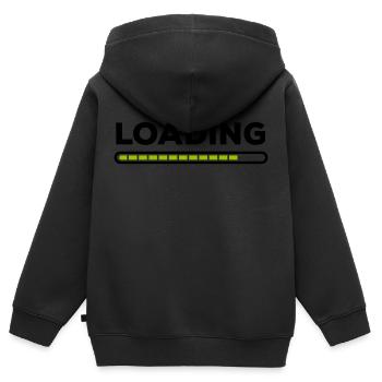 Loading - Kids Premium Organic Zip-up Hoodie - black - Back - AI Model Kid Male (0cm)