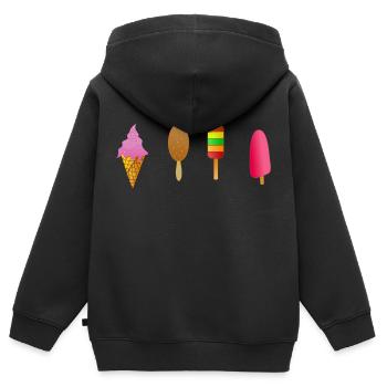 Eis - Kids Premium Organic Zip-up Hoodie - black - Back - AI Model Kid Male (0cm)