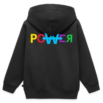 Power Music Grafik Power Music Graphic - Kids Premium Organic Zip-up Hoodie - black - Back - AI Model Kid Male (0cm)