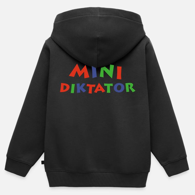 Mini dictateur 3farbig - Sweat Premium à capuche zippé enfant bio - noir