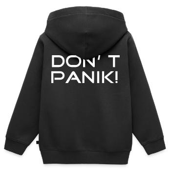 Pas de panique ! Auto-stoppeur - Sweat Premium à capuche zippé enfant bio - noir - Dos - AI Model Kid Male (0cm)