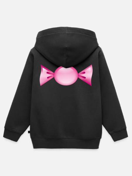 Smiley Candy - Kinder Premium Organic Zip Hoodie - Schwarz