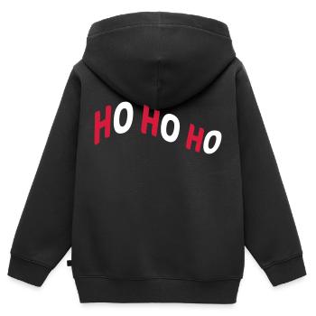 Rot weiss Ho - Kinder Premium Organic Zip Hoodie - Schwarz - Hinten - AI Model Kid Male (0cm)