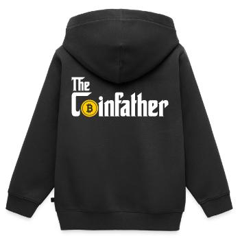 Crypto - Kinder Premium Organic Zip Hoodie - Schwarz - Hinten - AI Model Kid Male (0cm)
