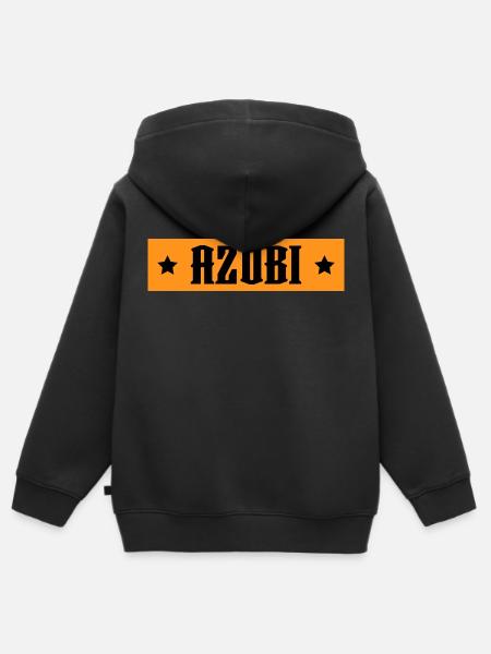 AZUBI orange tshirt - Kinder Premium Organic Zip Hoodie - Schwarz