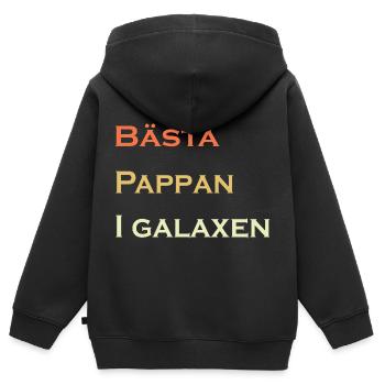 Bester Vater in der Galaxie - Kinder Premium Organic Zip Hoodie - Schwarz - Hinten - AI Model Kid Male (0cm)