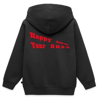 Happy new Year 8 - Kinder Premium Organic Zip Hoodie - Schwarz - Hinten - AI Model Kid Male (0cm)