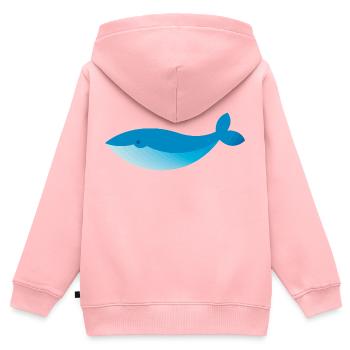 Wal - Kinder Premium Organic Zip Hoodie - Rosa - Hinten - AI Model Kid Female (0cm)