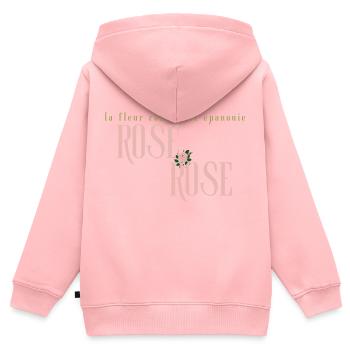 La fleur rose - Kids Premium Organic Zip-up Hoodie - rose - Back - AI Model Kid Female (0cm)