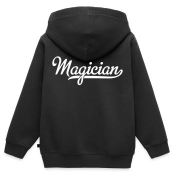 Sorcier - Sweat Premium à capuche zippé enfant bio - noir - Dos - AI Model Kid Male (0cm)