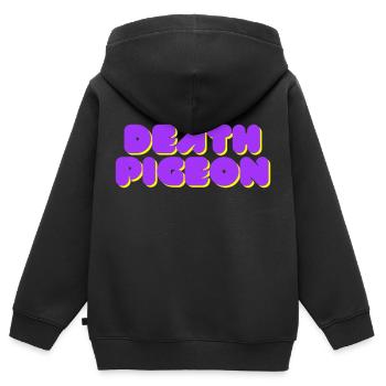 Logo der Todestaube - Kinder Premium Organic Zip Hoodie - Schwarz - Hinten - AI Model Kid Male (0cm)
