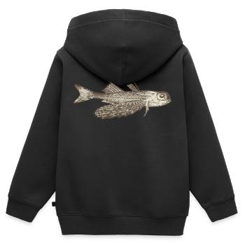 Meerestiere - Kinder Premium Organic Zip Hoodie - Schwarz - Hinten - AI Model Kid Male (0cm)