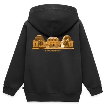 Bad Lauchstädt, Goethestadt, Saale, Saxe-Anhalt - Sweat Premium à capuche zippé enfant bio - noir - Dos - AI Model Kid Male (0cm)