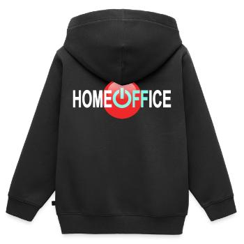 Home OFFice - Auszeit - Kinder Premium Organic Zip Hoodie - Schwarz - Hinten - AI Model Kid Male (0cm)