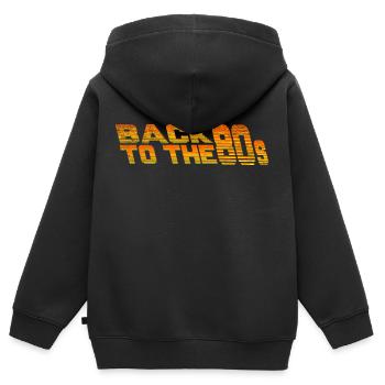 Ramenez-moi dans les années 80 - Sweat Premium à capuche zippé enfant bio - noir - Dos - AI Model Kid Male (0cm)