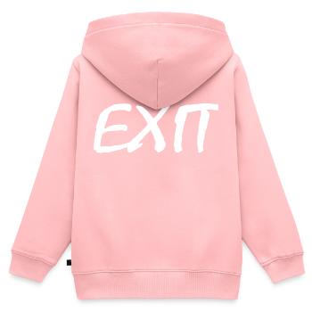 Exit - Kinder Premium Organic Zip Hoodie - Rosa - Hinten - AI Model Kid Female (0cm)