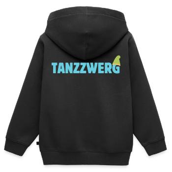 Costume de nain dansant Costume de nain Costume de nain - Sweat Premium à capuche zippé enfant bio - noir - Dos - AI Model Kid Male (0cm)