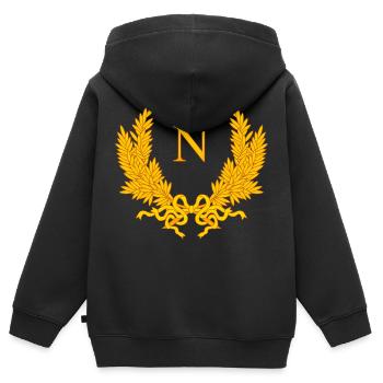 Napoleon Bonaparte - Kids Premium Organic Zip-up Hoodie - black - Back - AI Model Kid Male (0cm)