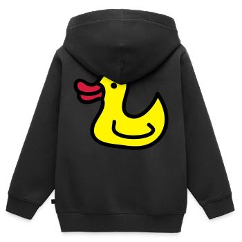 Entchen - Ente 3 - Kinder Premium Organic Zip Hoodie - Schwarz - Hinten - AI Model Kid Male (0cm)