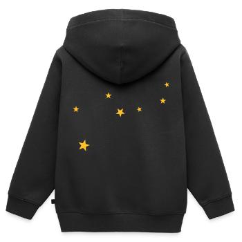 Constellation de la Vierge - Sweat Premium à capuche zippé enfant bio - noir - Dos - AI Model Kid Male (0cm)