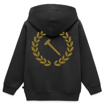 nail deluxe - Sweat Premium à capuche zippé enfant bio - noir - Dos - AI Model Kid Male (0cm)