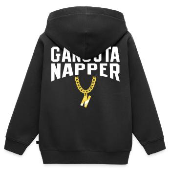 enfant en bas âge de bébé - Sweat Premium à capuche zippé enfant bio - noir - Dos - AI Model Kid Male (0cm)