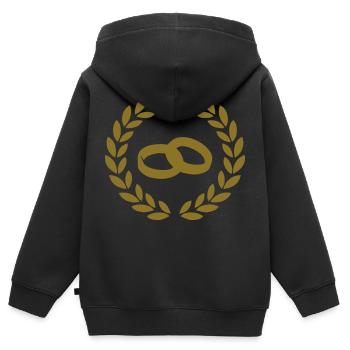 heiraten ringe deluxe - Kinder Premium Organic Zip Hoodie - Schwarz - Hinten - AI Model Kid Male (0cm)