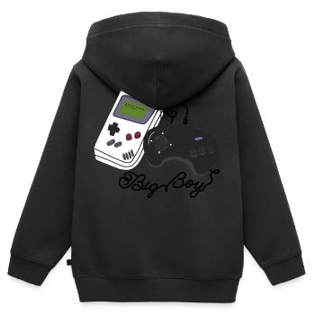 Gamer Videospiele Spiel Junge Aussenseiter Joystick - Kinder Premium Organic Zip Hoodie - Schwarz - Hinten - AI Model Kid Male (0cm)