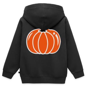 Kürbis - Kinder Premium Organic Zip Hoodie - Schwarz - Hinten - AI Model Kid Male (0cm)