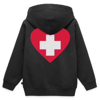 Medical__V076 - Sweat Premium à capuche zippé enfant bio - noir - Dos - AI Model Kid Male (0cm)