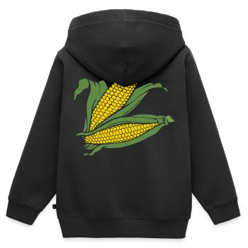 Mais - Kinder Premium Organic Zip Hoodie - Schwarz - Hinten - AI Model Kid Male (0cm)