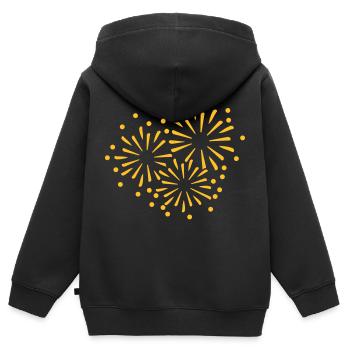 Fireworks - Kids Premium Organic Zip-up Hoodie - black - Back - AI Model Kid Male (0cm)