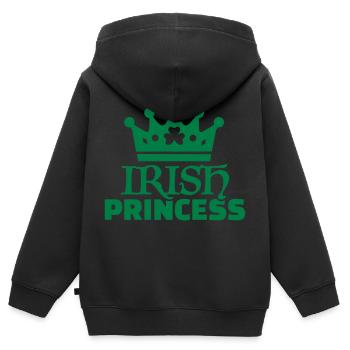 Irish princess - Kinder Premium Organic Zip Hoodie - Schwarz - Hinten - AI Model Kid Male (0cm)
