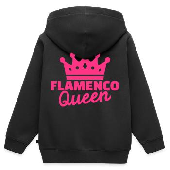 Flamenco - Kinder Premium Organic Zip Hoodie - Schwarz - Hinten - AI Model Kid Male (0cm)
